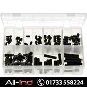 *AB219 GRUB SCREWS FLAT CONE & DOG POINT BLACK