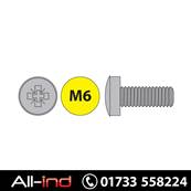 [100] M6X40MM MACHINE SCREW PAN HEAD POZI