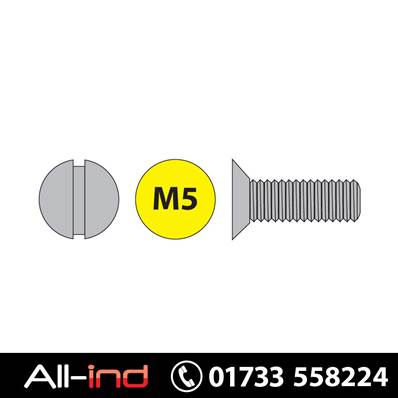 [50] M5X50MM MACHINE SCREW C/SUNK SLOTTED