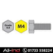 [100] M4X10MM SET SCREW HT GD 8.8 BZP DIN933