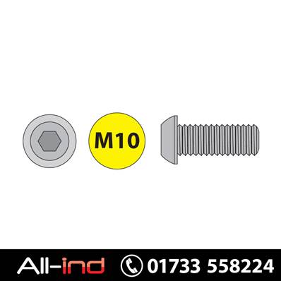 [100] M10X16MM BUTTON SKT HEAD HT10.9 BS4168