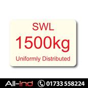 SWL 1500KG SAFE WORKING LOAD DECAL