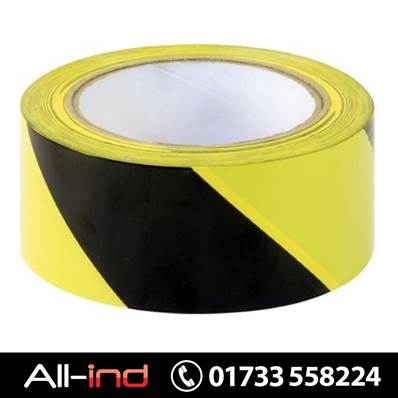 *TAPE24 HAZARD WARNING TAPE 50MM X 33M BLK/YLW