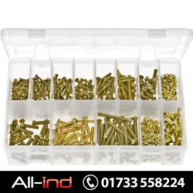 *AB4 MACHINE SCREWS & NUTS BRASS ROUND SLOT BA