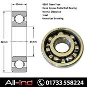 *6302 OPEN TYPE BALL BEARING