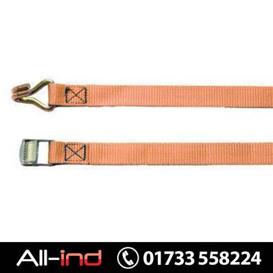 CAM BUCKLE STRAP 250KG 5.0M ORANGE CLAW HOOK