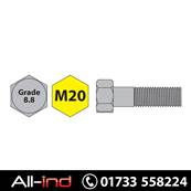 [25] M20X120MM BOLT HT GD 8.8 BZP DIN931