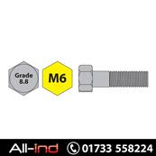 [100] M6X25MM BOLT HT GD 8.8 BZP DIN931