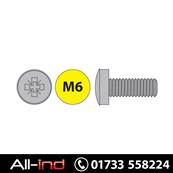 [100] M6X8MM MACHINE SCREW PAN HEAD POZI