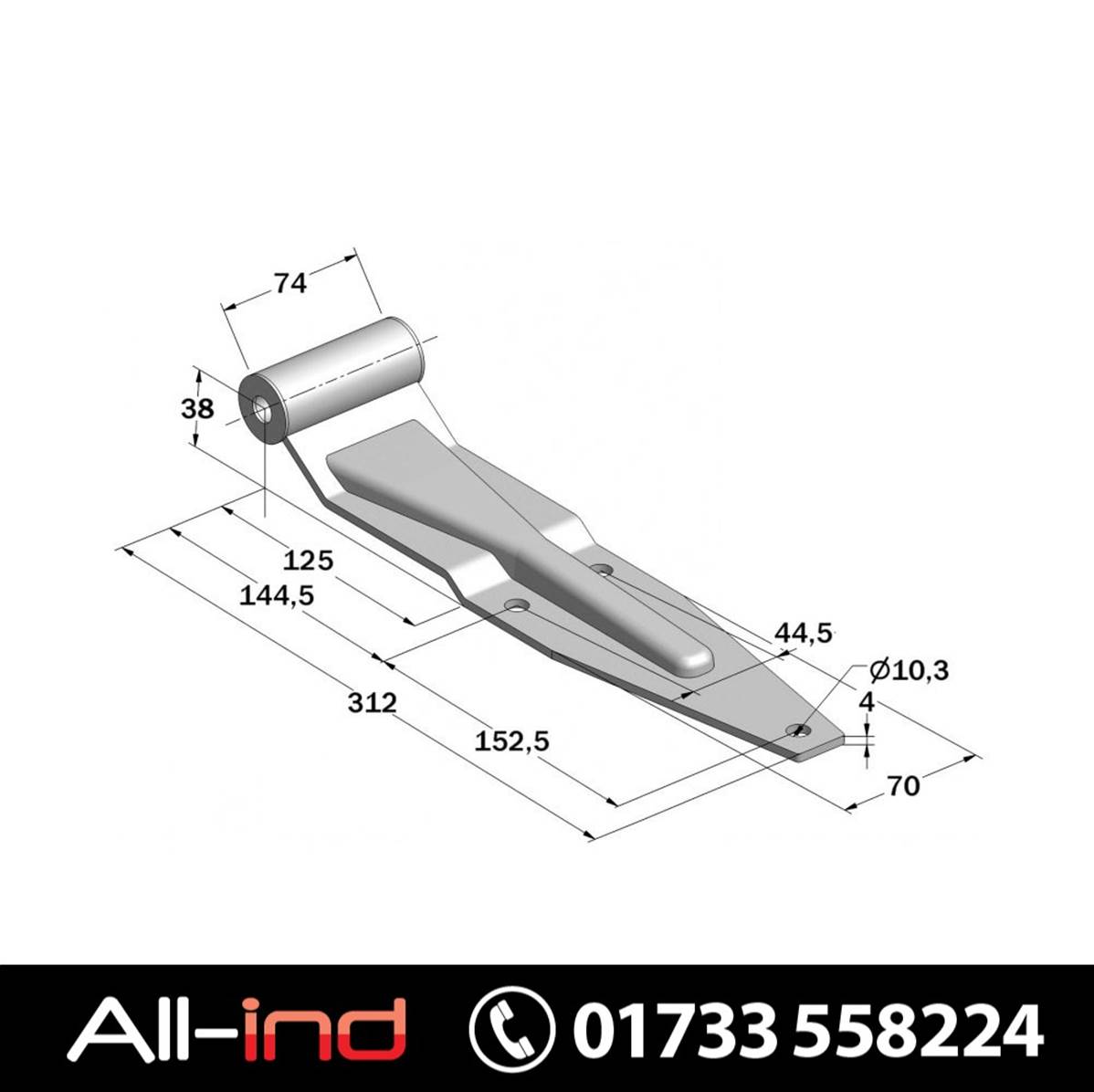 HINGE C STAINLESS STEEL