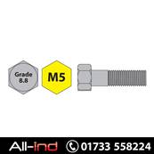 [100] M5X40MM BOLT HT GD 8.8 BZP DIN931