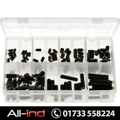 *AB219 GRUB SCREWS FLAT CONE & DOG POINT BLACK