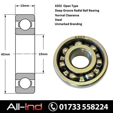 *6302 OPEN TYPE BALL BEARING