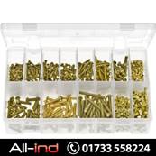 *AB4 MACHINE SCREWS & NUTS BRASS ROUND SLOT BA